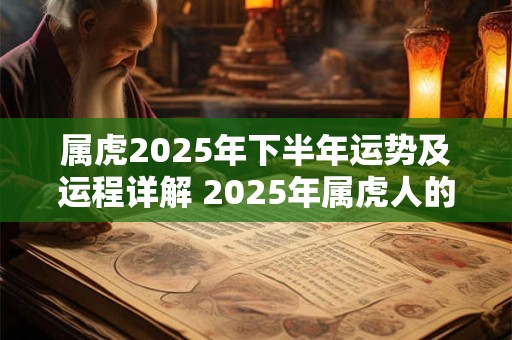 属虎2025年下半年运势及运程详解 2025年属虎人的全年每月运势