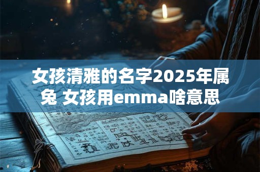女孩清雅的名字2025年属兔 女孩用emma啥意思