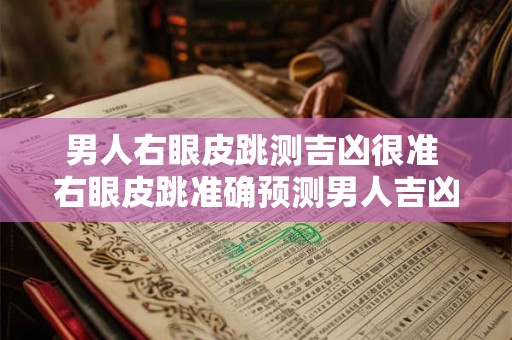 男人右眼皮跳测吉凶很准 右眼皮跳准确预测男人吉凶