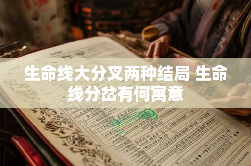 生命线大分叉两种结局 生命线分岔有何寓意