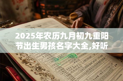 2025年农历九月初九重阳节出生男孩名字大全,好听有涵养