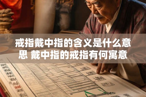 戒指戴中指的含义是什么意思 戴中指的戒指有何寓意
