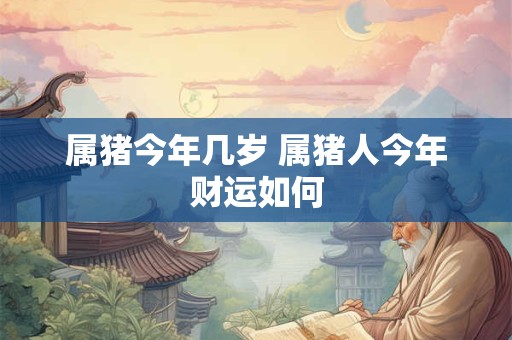 属猪今年几岁 属猪人今年财运如何 属猪今年几岁 属猪人今年财运如何