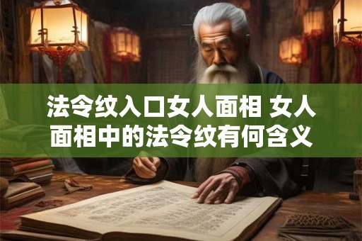 法令纹入口女人面相 女人面相中的法令纹有何含义