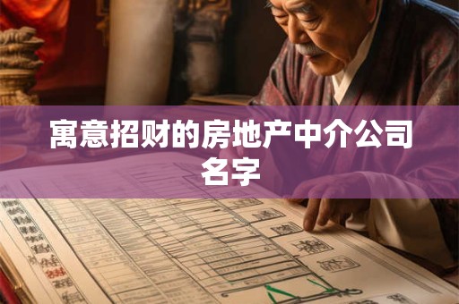 寓意招财的房地产中介公司名字