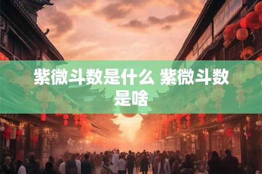 紫微斗数是什么 紫微斗数是啥 紫微斗数是什么 紫微斗数是啥