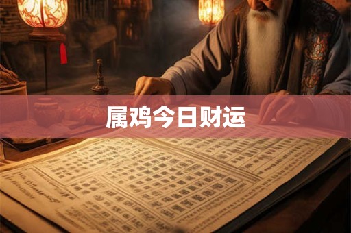 属鸡今日财运 属鸡今日财运
