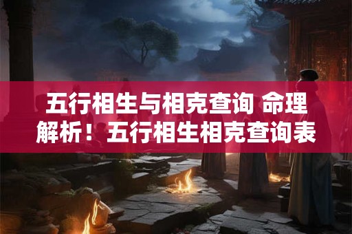 五行相生与相克查询 命理解析!五行相生相克查询表详解 五行相生与相克查询 命理解析!五行相生相克查询表详解