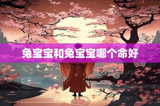 兔宝宝和兔宝宝哪个命好