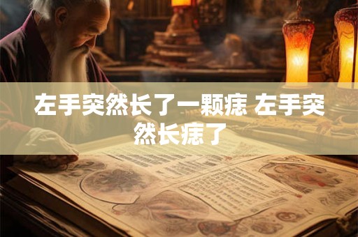 左手突然长了一颗痣 左手突然长痣了