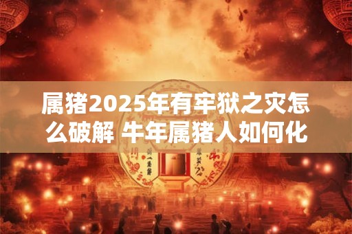 属猪2025年有牢狱之灾怎么破解 牛年属猪人如何化解灾难