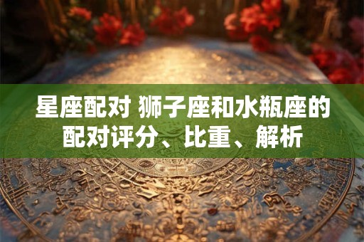 星座配对 狮子座和水瓶座的配对评分、比重、解析