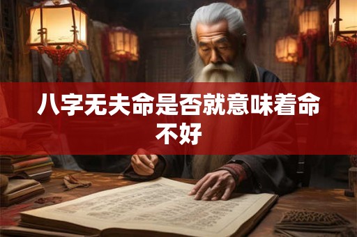 八字无夫命是否就意味着命不好
