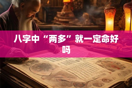 八字中“两多”就一定命好吗