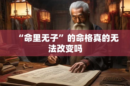 “命里无子”的命格真的无法改变吗