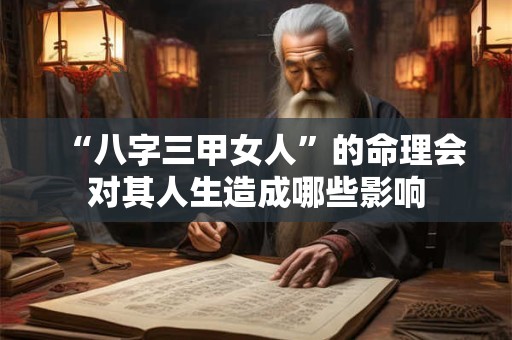 “八字三甲女人”的命理会对其人生造成哪些影响 “八字三甲女人”的命理会对其人生造成哪些影响