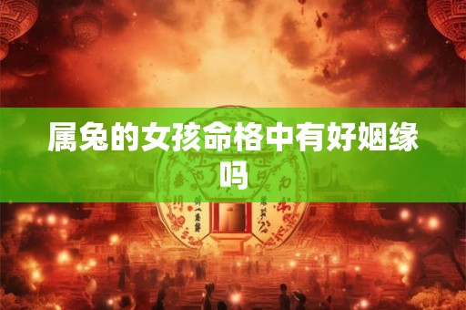 属兔的女孩命格中有好姻缘吗