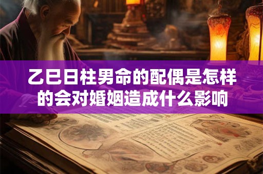 乙巳日柱男命的配偶是怎样的会对婚姻造成什么影响