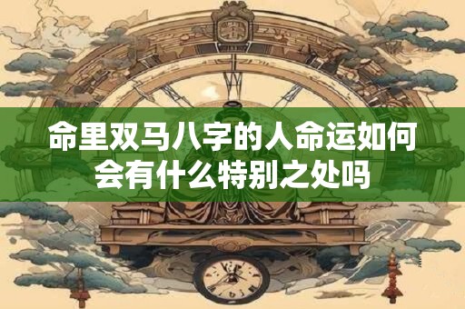 命里双马八字的人命运如何会有什么特别之处吗