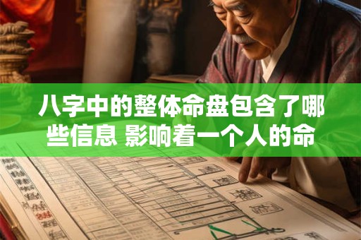 八字中的整体命盘包含了哪些信息 影响着一个人的命运吗