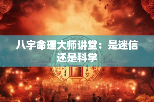 八字命理大师讲堂：是迷信还是科学