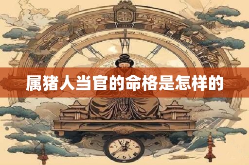 属猪人当官的命格是怎样的