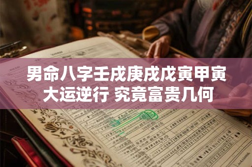 男命八字壬戌庚戌戊寅甲寅 大运逆行 究竟富贵几何