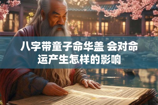 八字带童子命华盖 会对命运产生怎样的影响