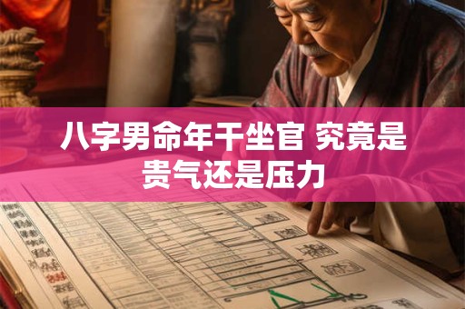 八字男命年干坐官 究竟是贵气还是压力