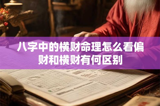 八字中的横财命理怎么看偏财和横财有何区别