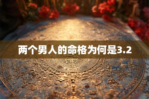 两个男人的命格为何是3.2