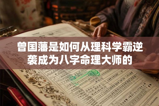 曾国藩是如何从理科学霸逆袭成为八字命理大师的