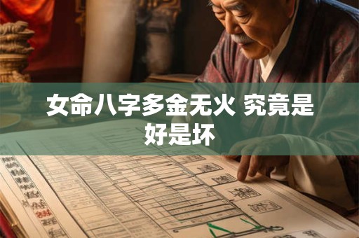 女命八字多金无火 究竟是好是坏