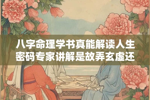 八字命理学书真能解读人生密码专家讲解是故弄玄虚还是科学论证
