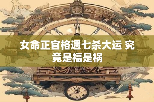 女命正官格遇七杀大运 究竟是福是祸