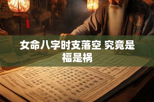 女命八字时支落空 究竟是福是祸