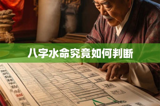 八字水命究竟如何判断