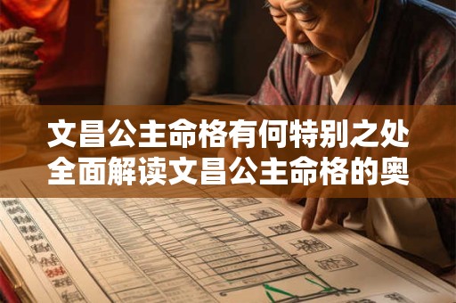 文昌公主命格有何特别之处全面解读文昌公主命格的奥秘