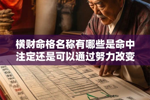 横财命格名称有哪些是命中注定还是可以通过努力改变