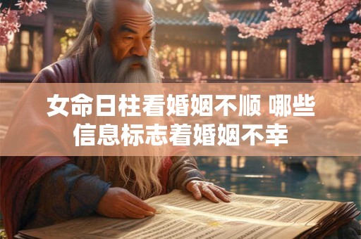 女命日柱看婚姻不顺 哪些信息标志着婚姻不幸