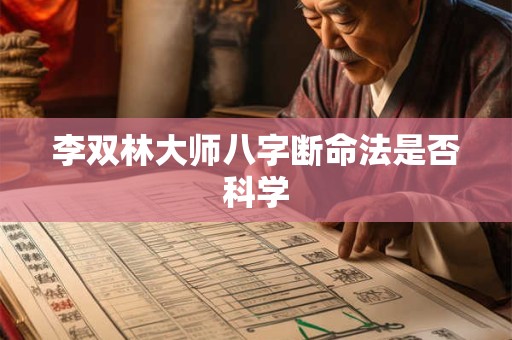 李双林大师八字断命法是否科学
