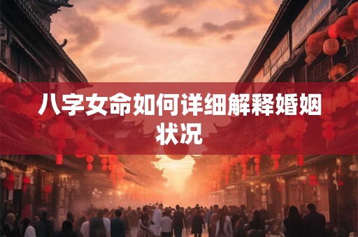 八字女命如何详细解释婚姻状况