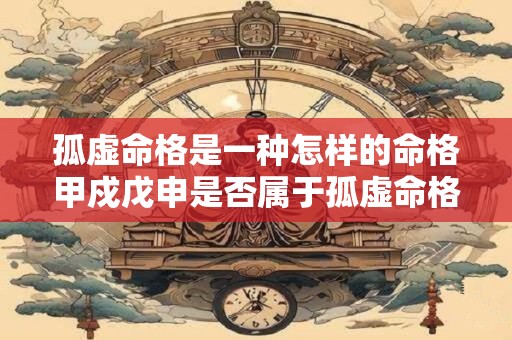 孤虚命格是一种怎样的命格甲戍戊申是否属于孤虚命格