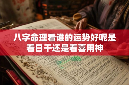八字命理看谁的运势好呢是看日干还是看喜用神