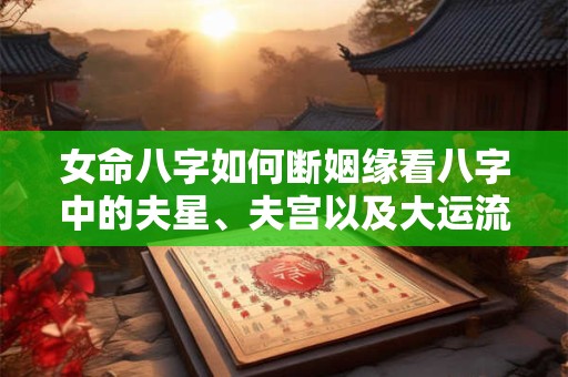 女命八字如何断姻缘看八字中的夫星、夫宫以及大运流年对姻缘的影响