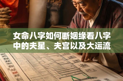 女命八字如何断姻缘看八字中的夫星、夫宫以及大运流年对姻缘的影响