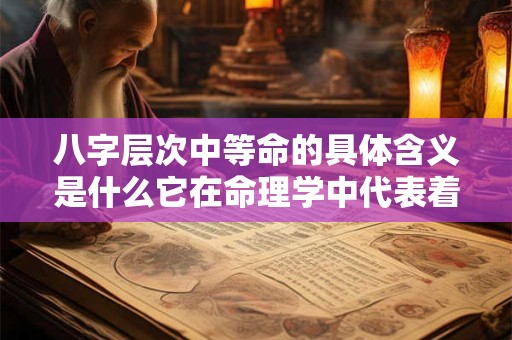 八字层次中等命的具体含义是什么它在命理学中代表着怎样的人生状况 八字层次中等命的具体含义是什么它在命理学中代表着怎样的人生状况