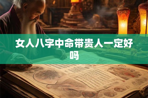 女人八字中命带贵人一定好吗