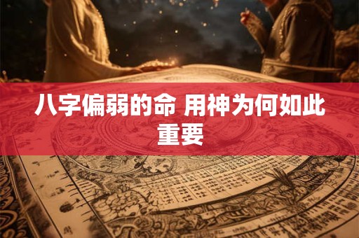 八字偏弱的命 用神为何如此重要