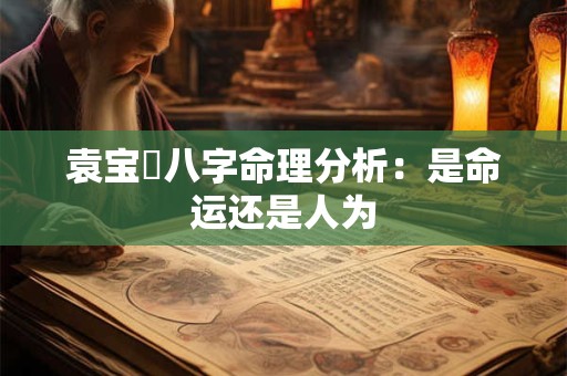 袁宝璟八字命理分析：是命运还是人为